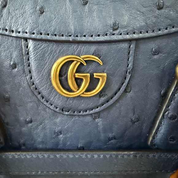 Ultra-rare limited-edition Gucci Ostrich Skin Bamboo Tote - Picture 9 of 17